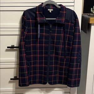 Talbots Navy Plaid Jacket